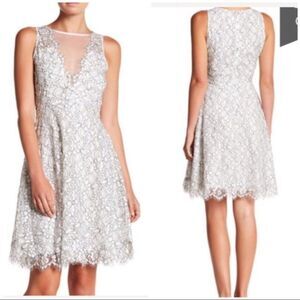 NWT RSVP BB Dakota White & Black Lace Dress size 4